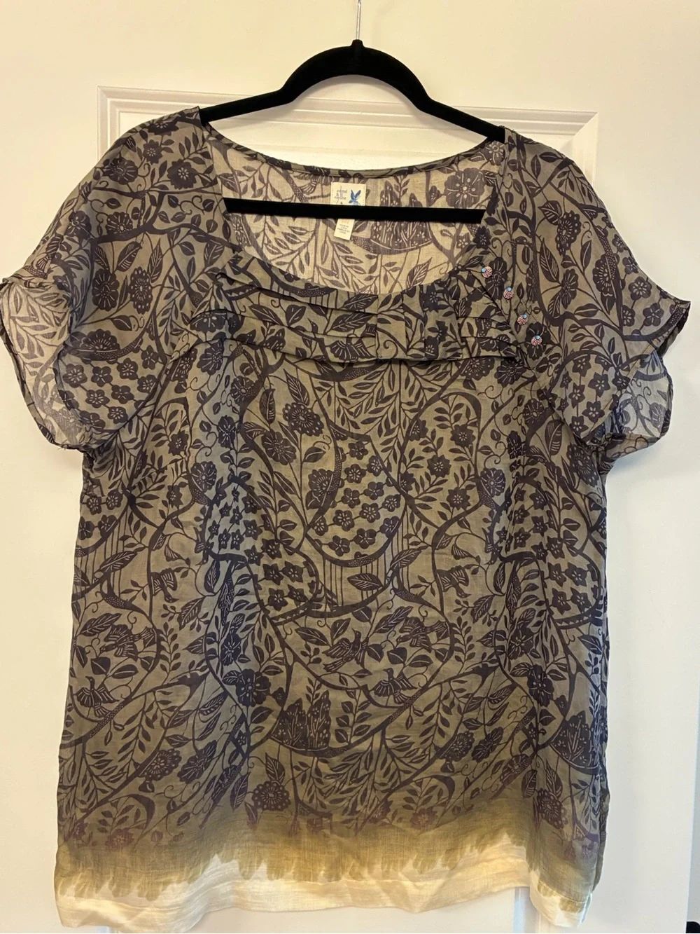 ANTHROPOLOGIE EDMW & ESYLLTE Dip Dye Blouse Women’s Size 14
